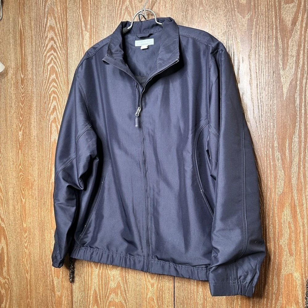 Cutter & Buck CB WindTec Mens Medium Navy Blue Full Zip Windbreaker Jacket - Picture 2 of 10
